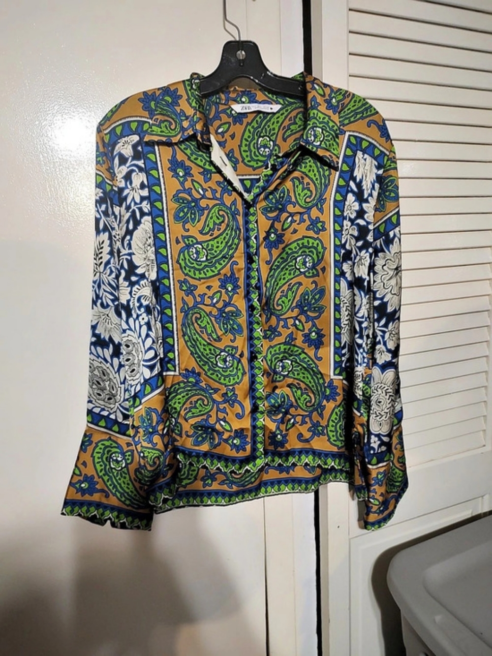 ZARA Paisley Print Jacket Size Large l Like New